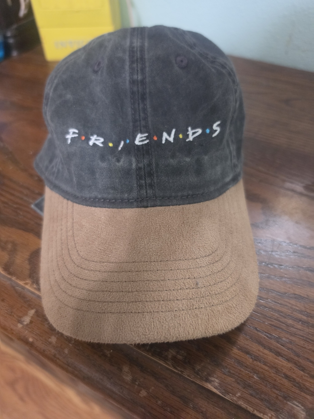 Source Unknown Black and Brown "FRIENDS" Logo Baseball Cap